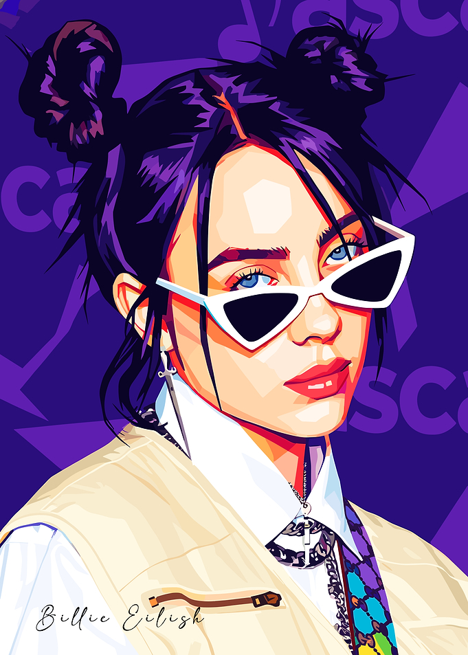 Billie Eilish vector art