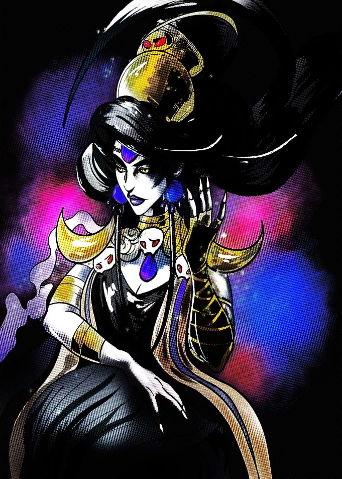 Hades Nyx Goddess Illustration