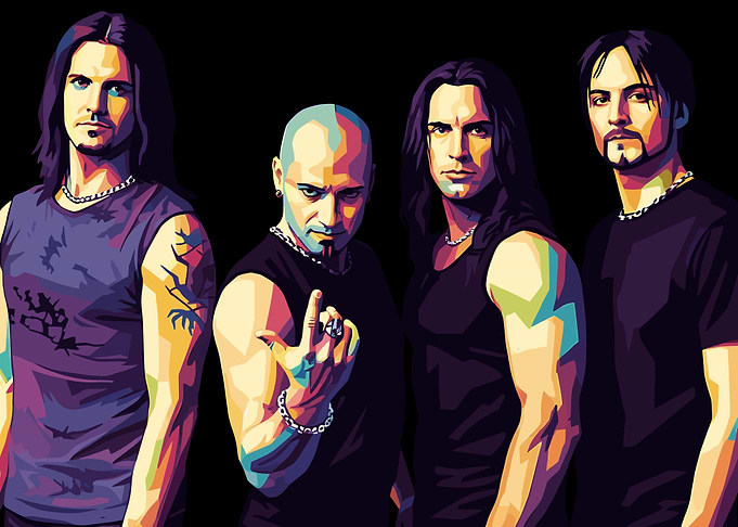 Disturbed Band Pop Art Portrait