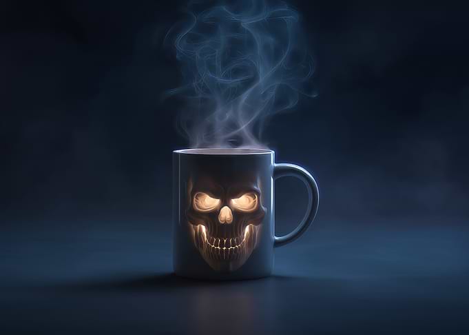 Skull Mug with Steam