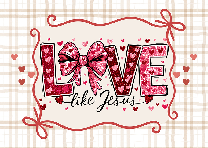 Love Like Jesus Heart Design