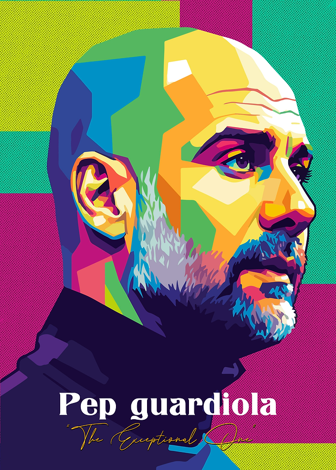 Pep Guardiola Pop Art Portrait