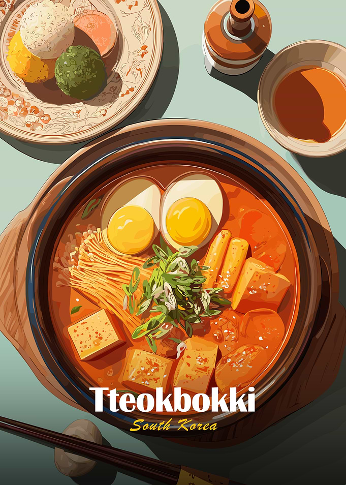 Tteokbokki South Korean Cuisine Still Life
