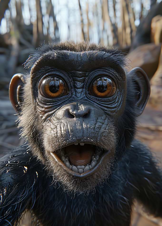 Close-up of a Chimpanzee Face