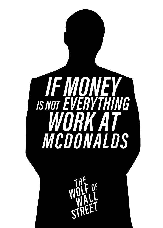 Wolf of Wall Street Quote Poster