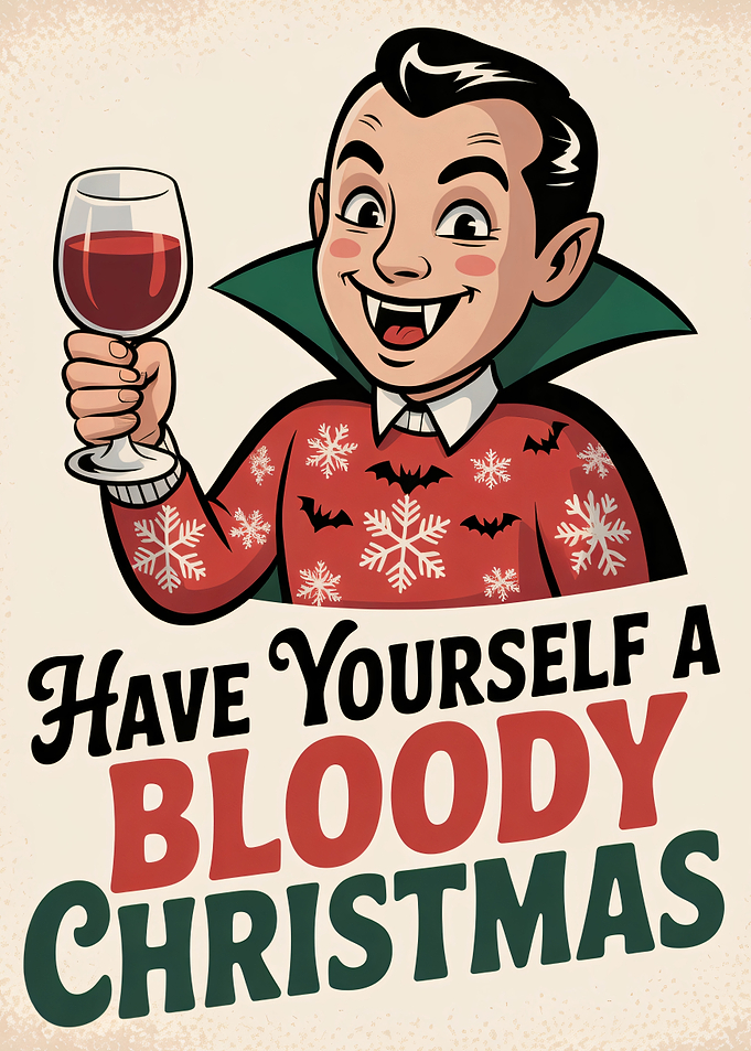 Bloody Christmas Horror Funny Vampire