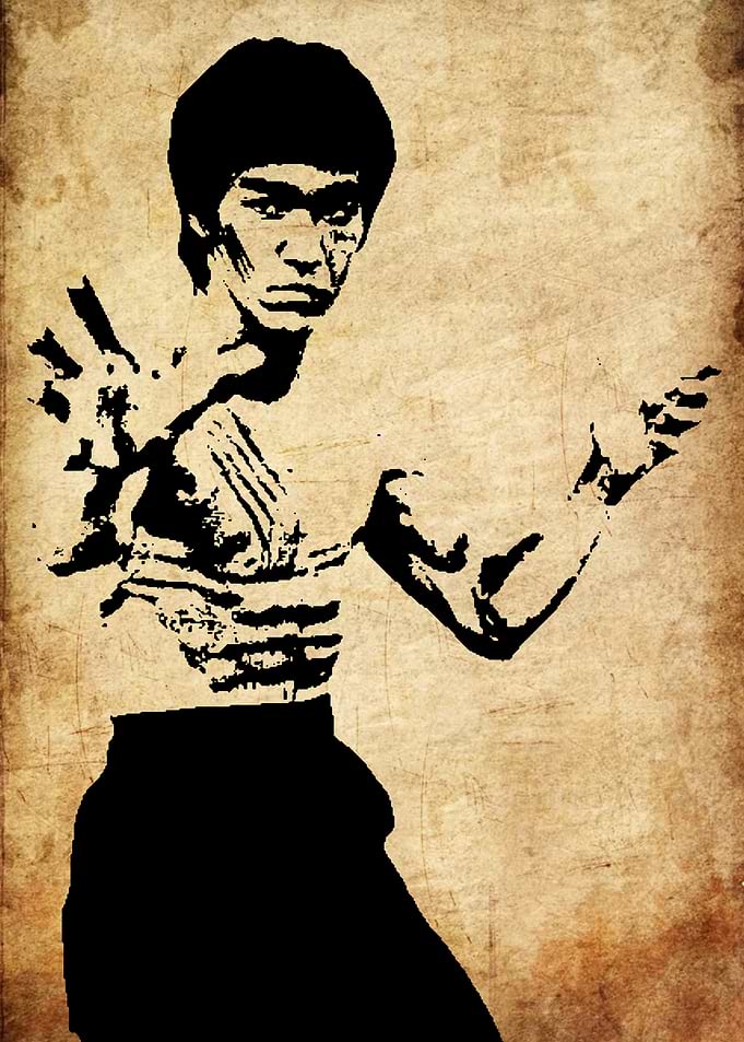 Bruce Lee Silhouette Art