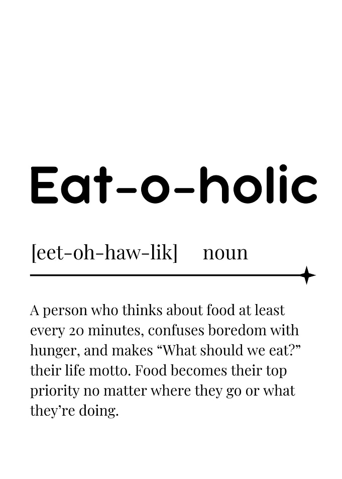 Food Definition Text Art