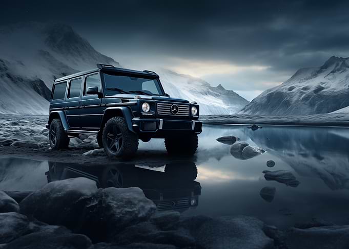 Luxury G-Class SUV in Winter