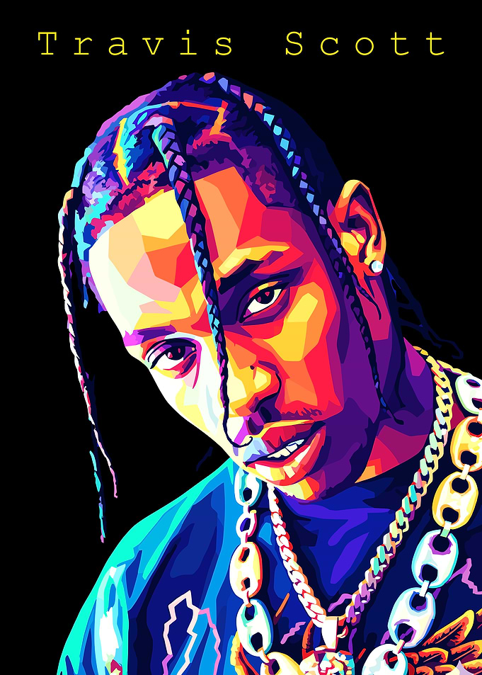 Travis Scott Pop Art Portrait
