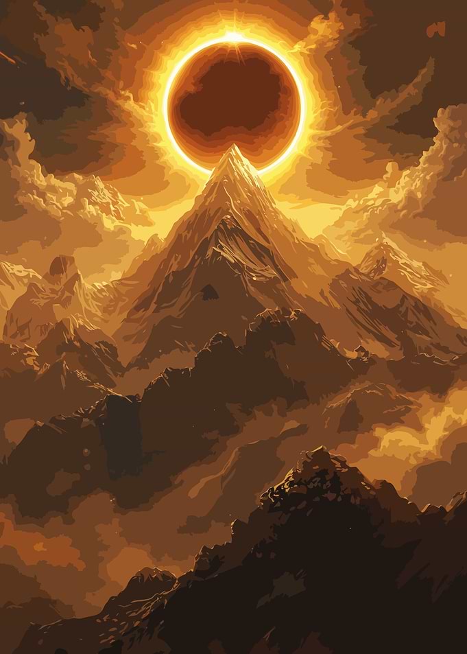 Golden Mountain Eclipse