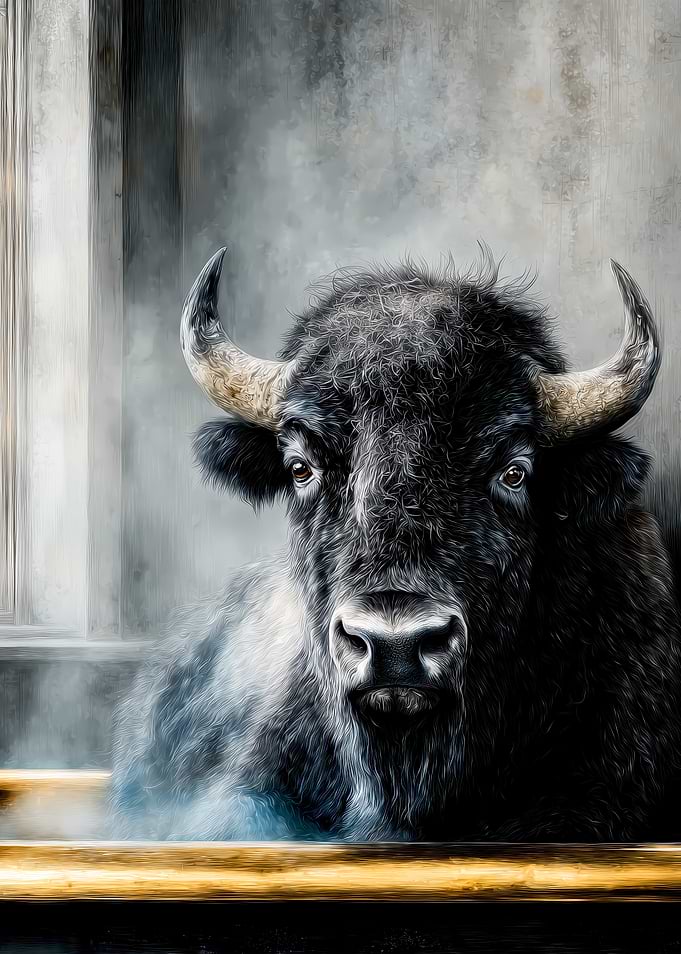 Majestic Bison Portrait