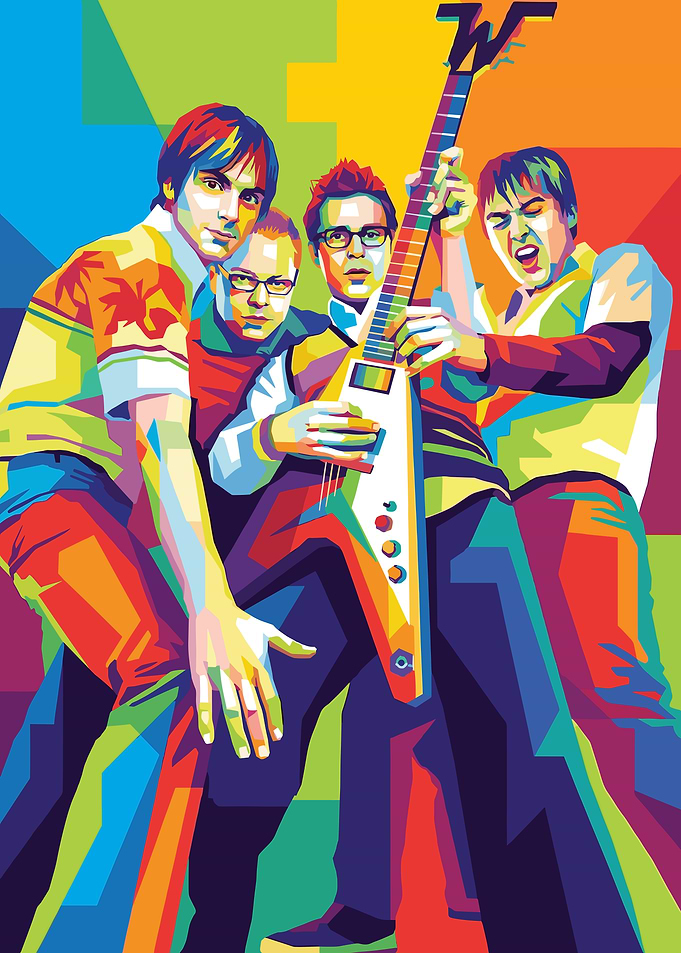Weezer Band Pop Art Portrait