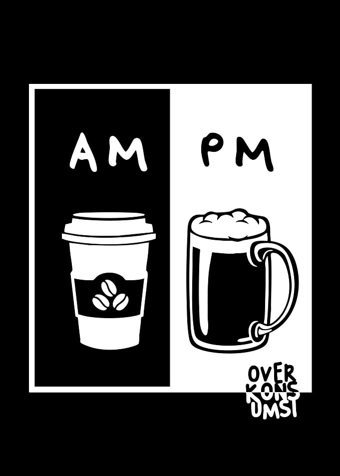 AM PM Coffee and Beer