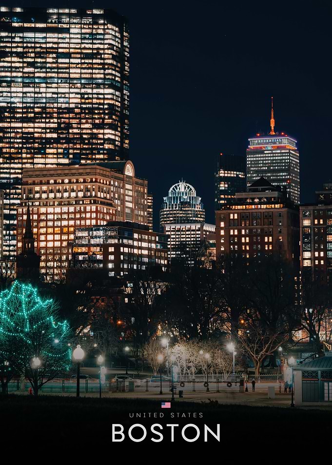 Boston Cityscape at Night