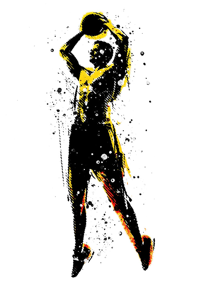 Basketball Player Abstract Art