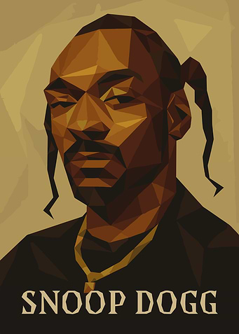 Snoop Dogg Polygonal Portrait