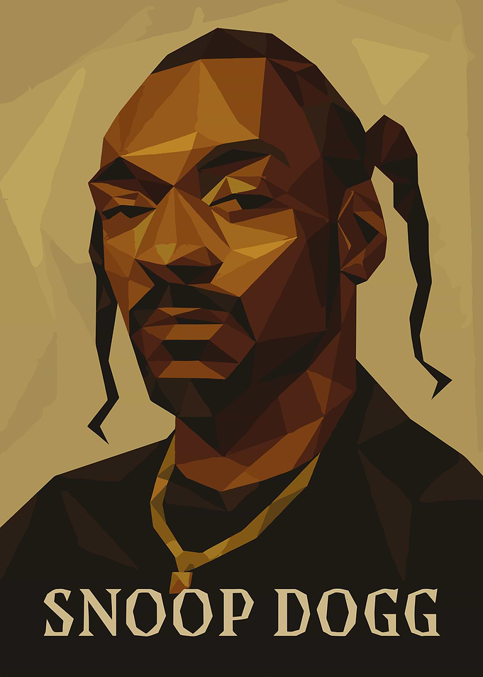 Snoop Dogg Polygonal Portrait