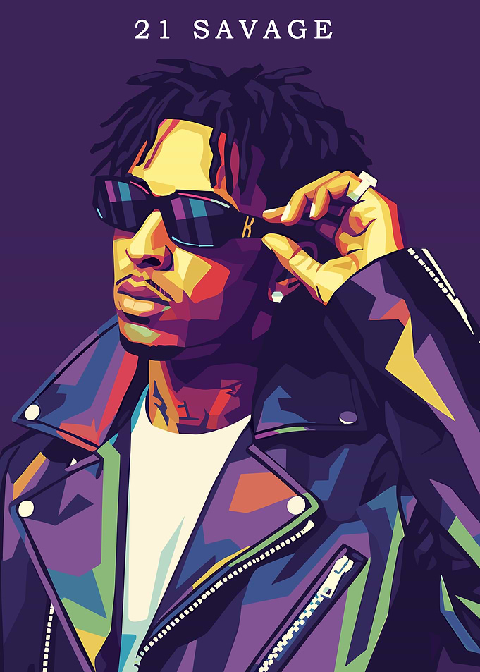 21 Savage Pop Art Portrait