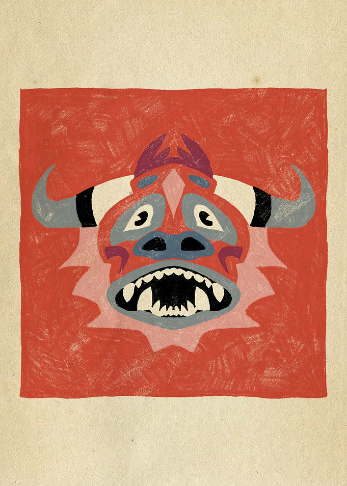 Dancing Diablitos - Monster Face Illustration 6