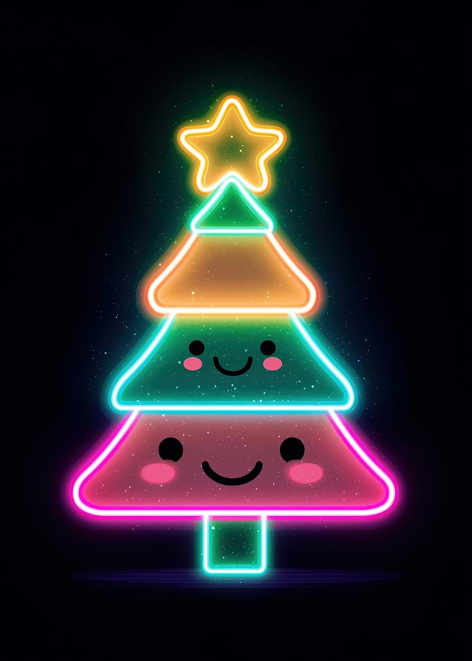 Neon Christmas Tree