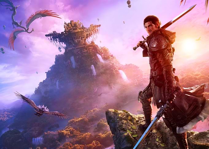 Fantasy Warrior Overlooking a Majestic Landscape