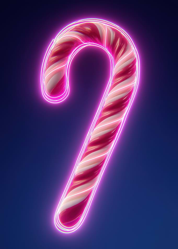 Neon Candy Cane