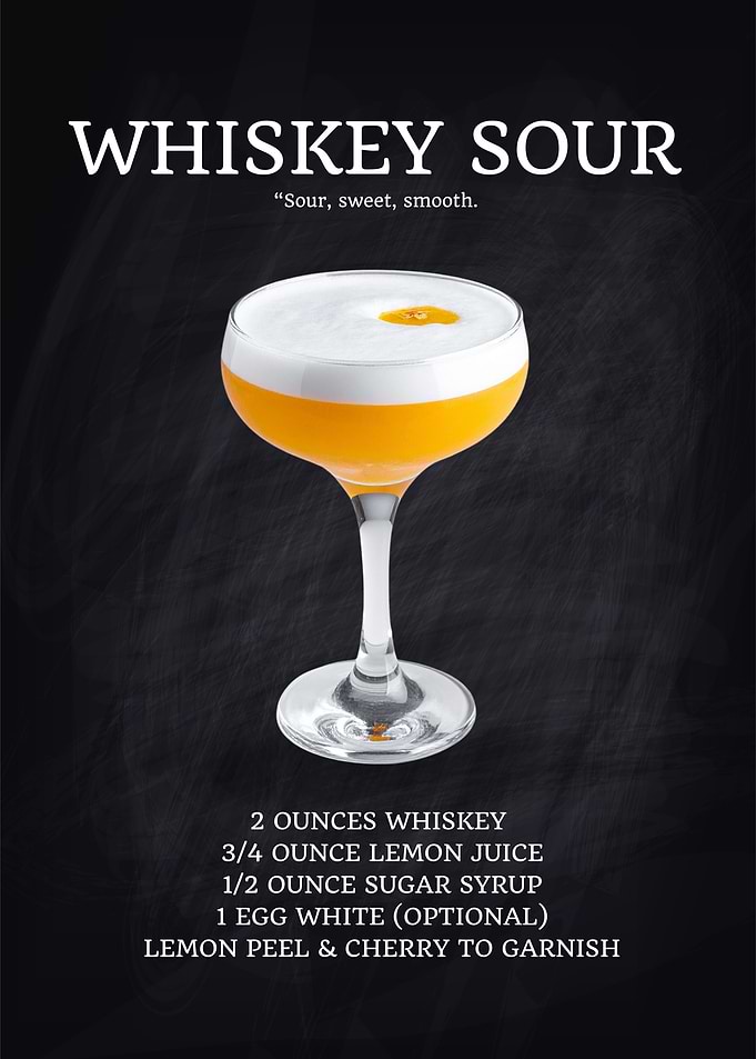Whiskey Sour Cocktail Recipe