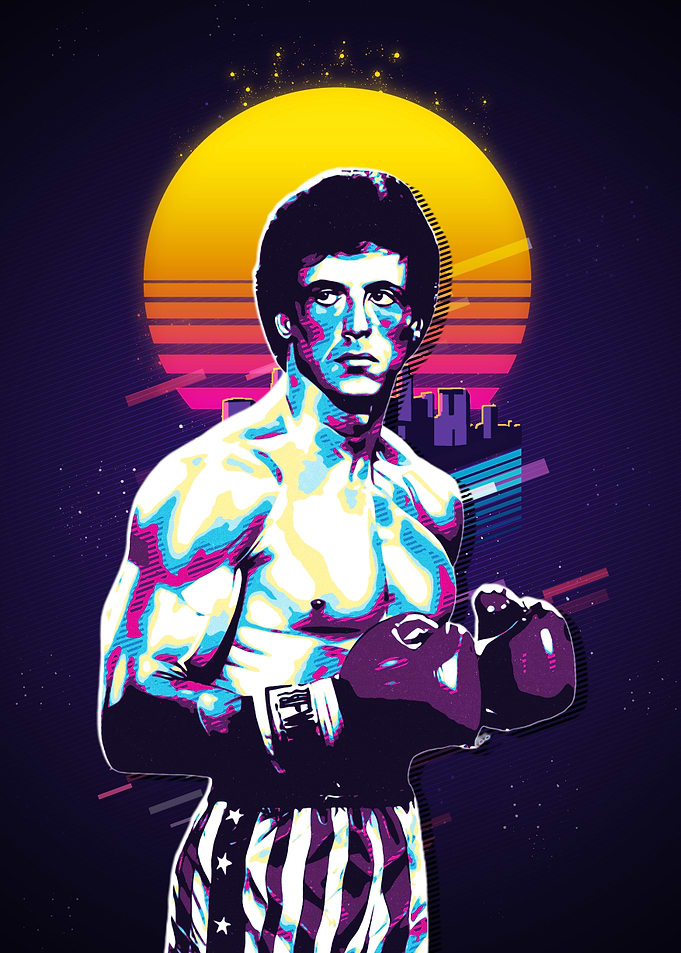 Rocky Balboa Retro Art