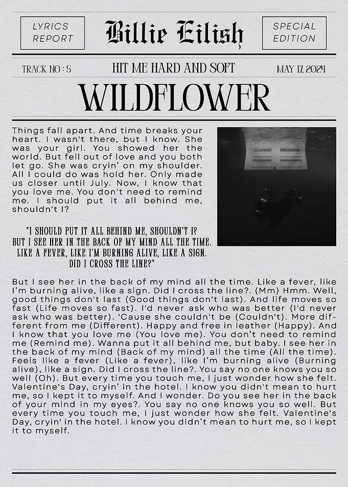 Billie Eilish - Wildflower Lyrics
