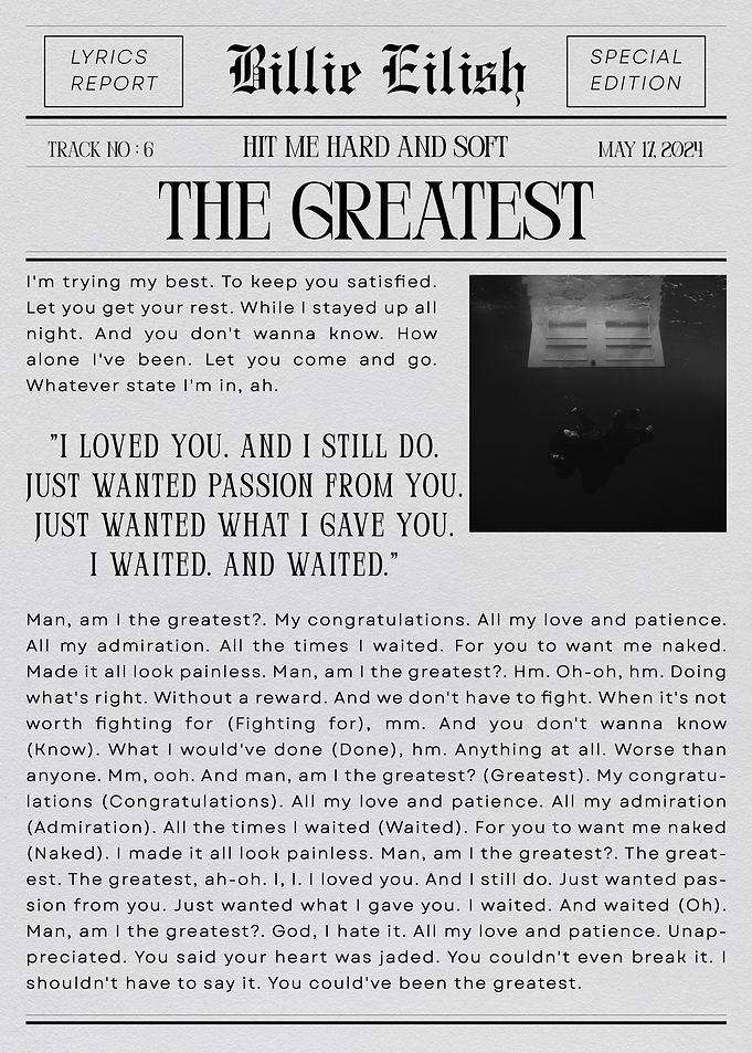 Billie Eilish - The Greatest Lyrics