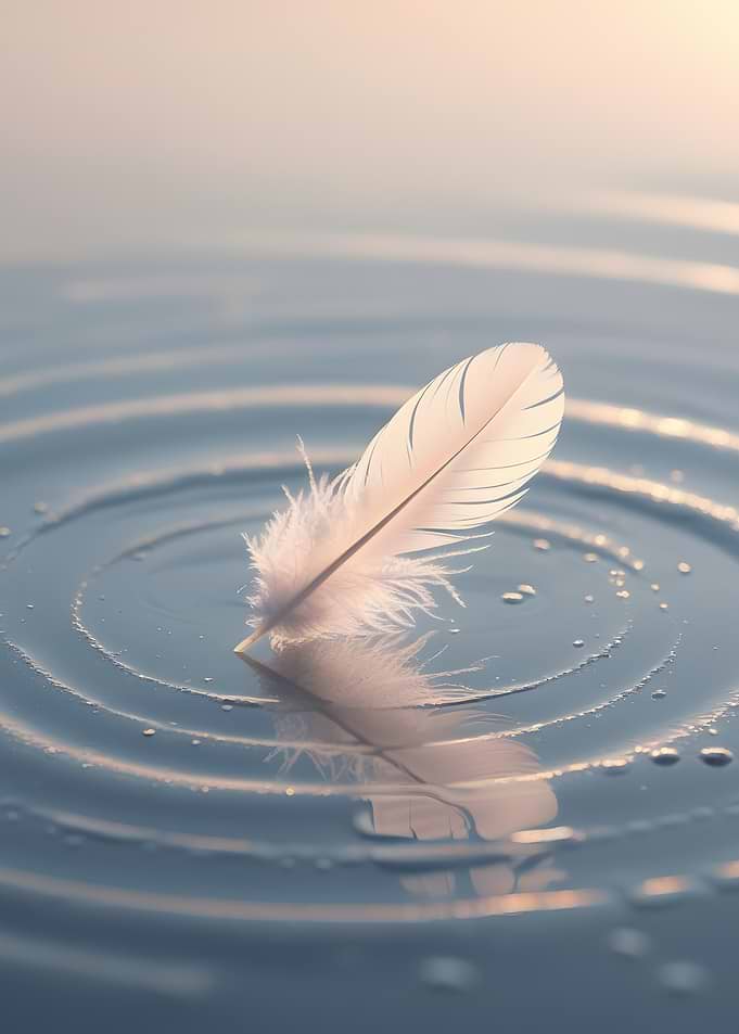 Feather on Water Surface