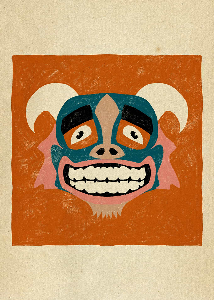 Dancing Diablitos - Monster Face Illustration 9