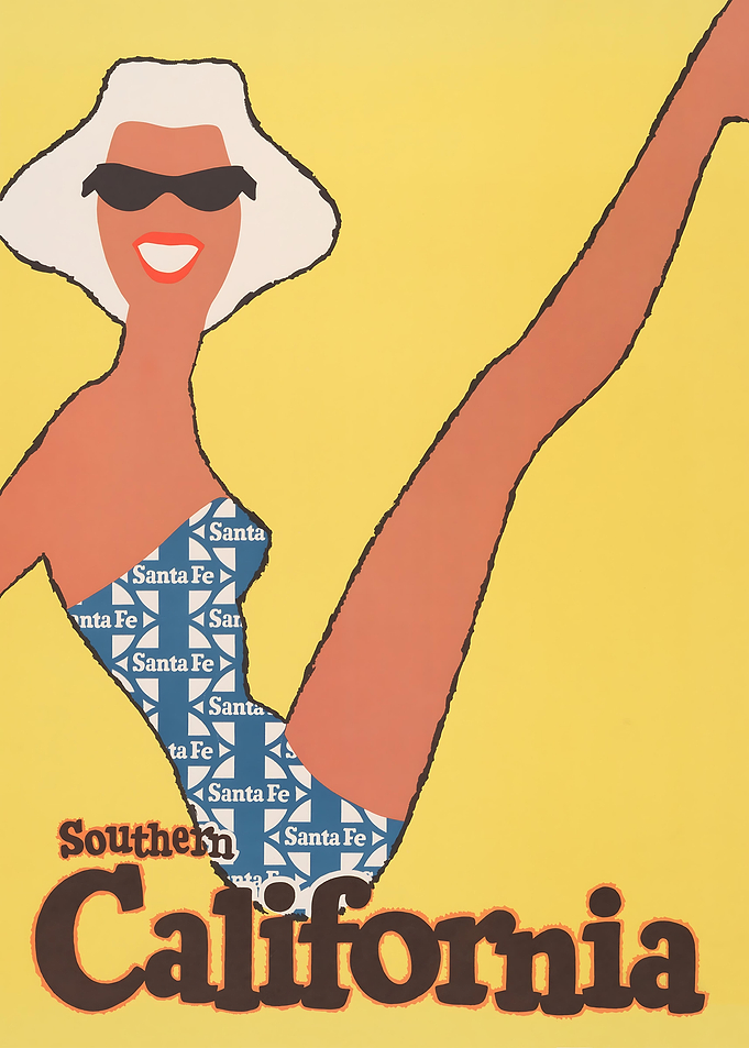 Southern California Vintage Travel Poster