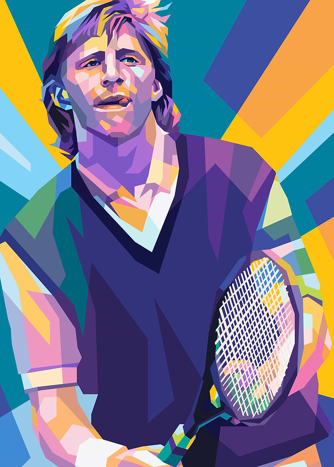 Boris Becker in Pop art illustration