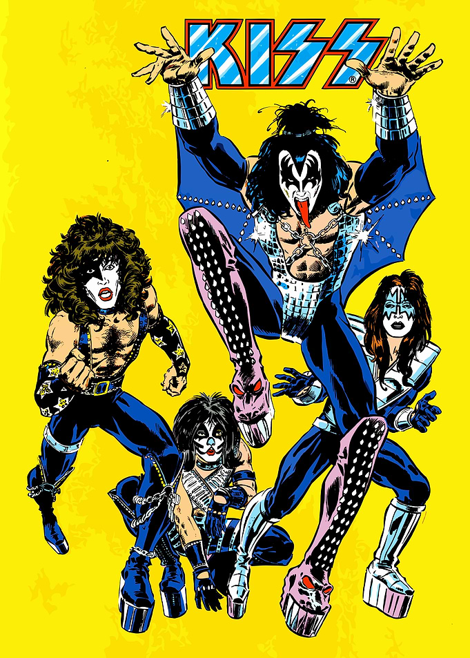 KISS Band Comic Book Art