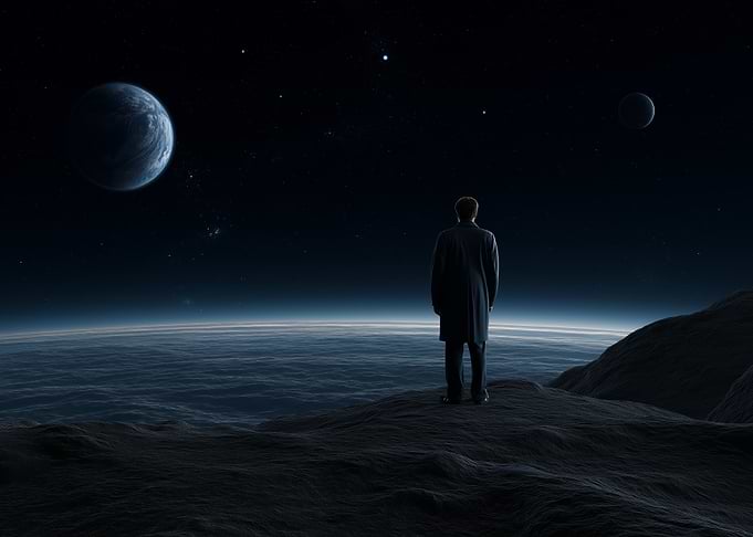 Man on Alien Planet