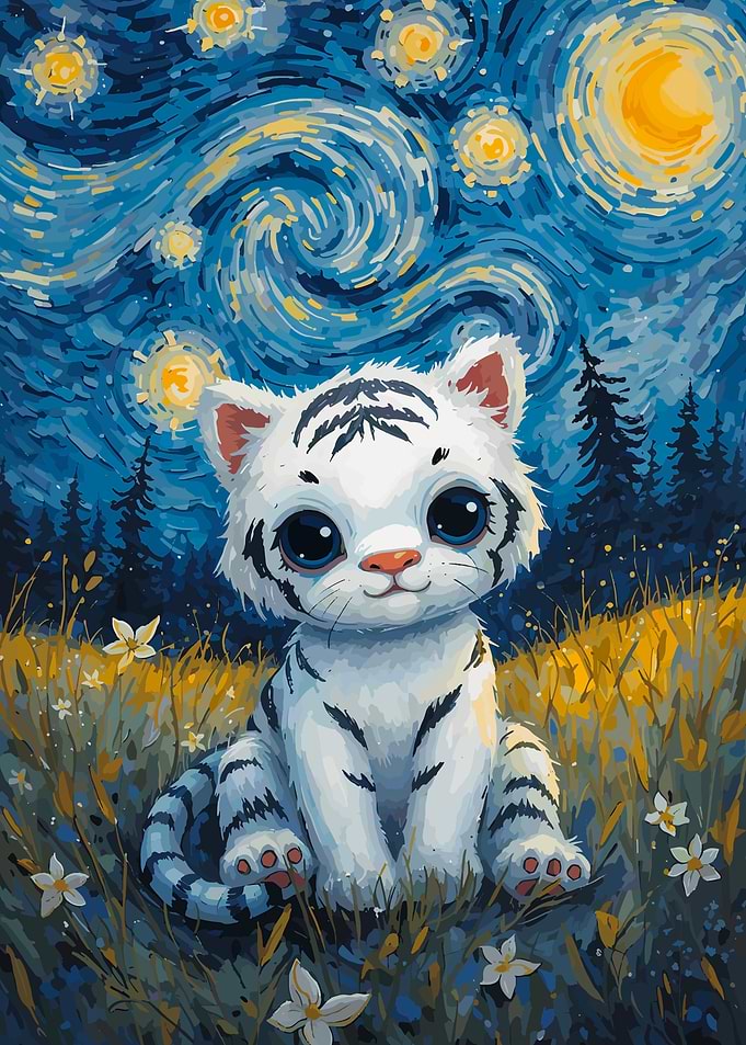 Cute White Tiger Cub