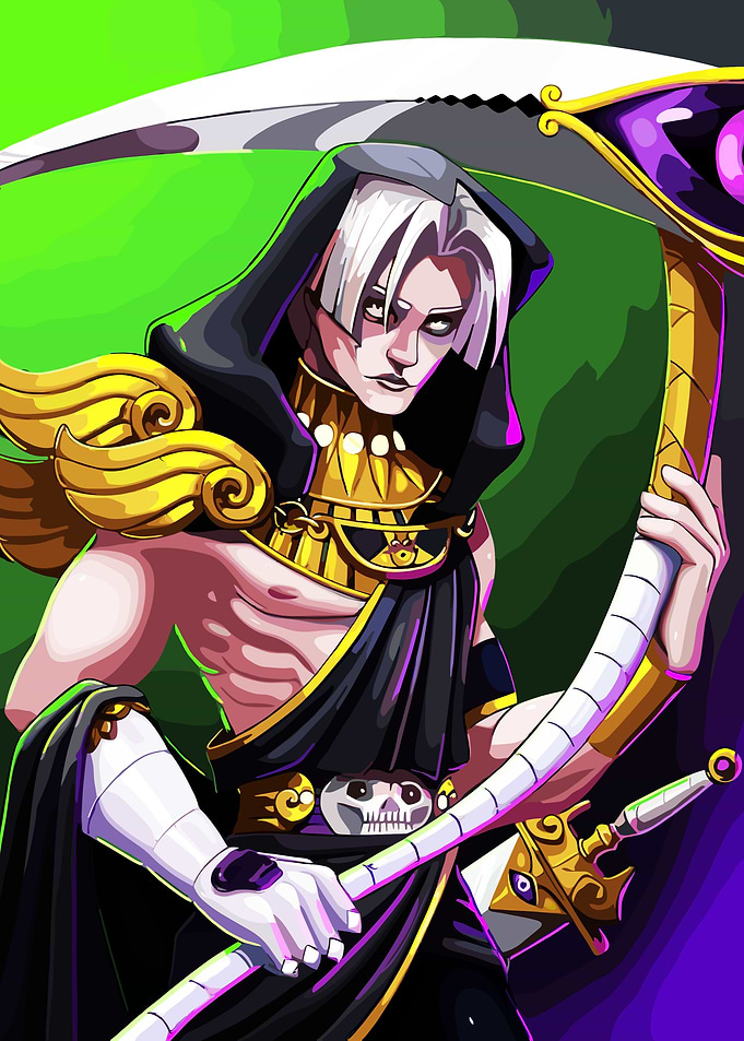 Thanatos from Hades Game Illustration