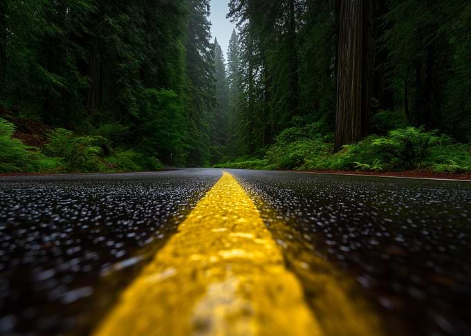 Road through the forest