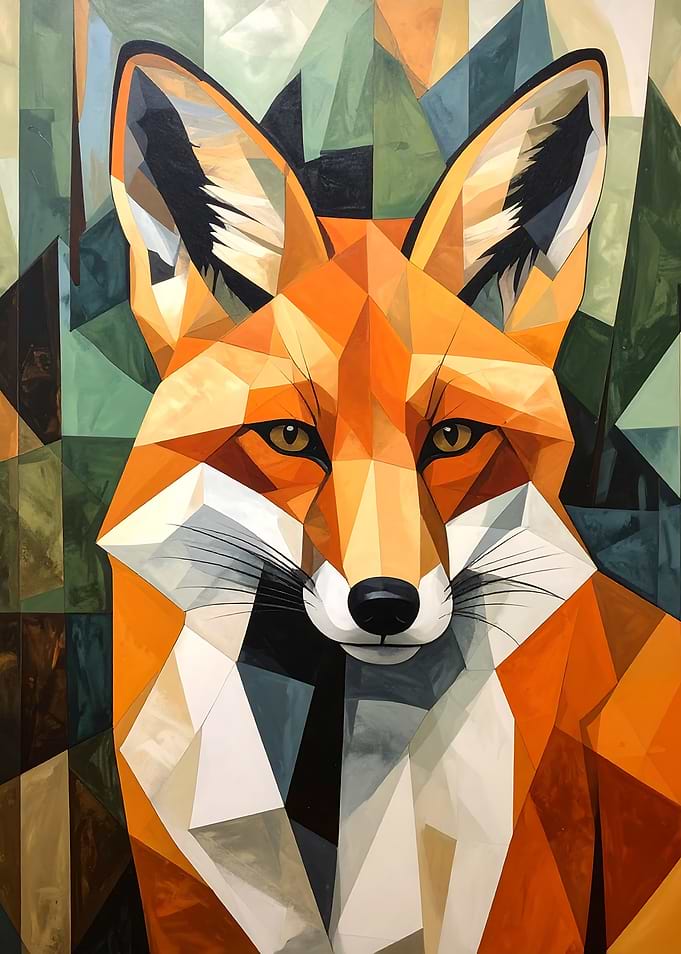 Geometric Fox Portrait