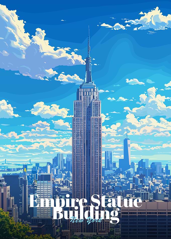 Empire State Building Anime Style