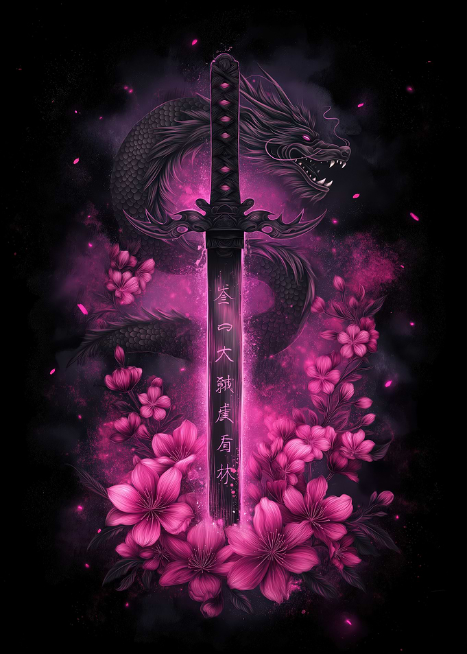 Pink Dragon Katana