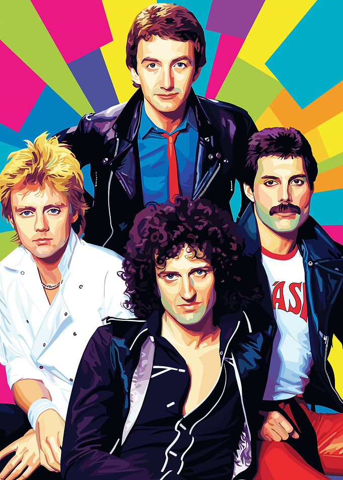 Queen Band Pop Art Portrait