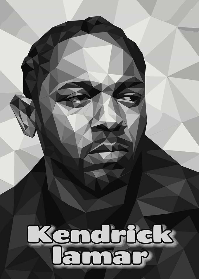 Kendrick Lamar Polygonal Portrait