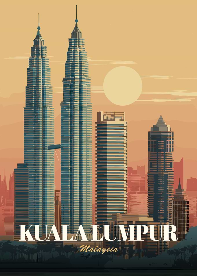 Kuala Lumpur Cityscape Illustration
