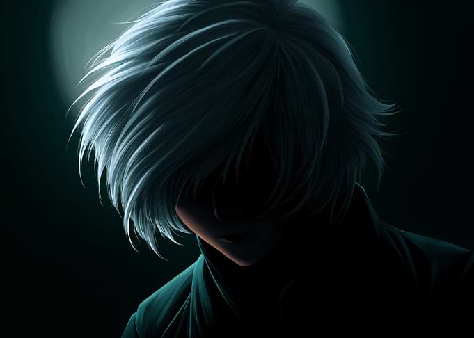 Anime Character with White Hair
