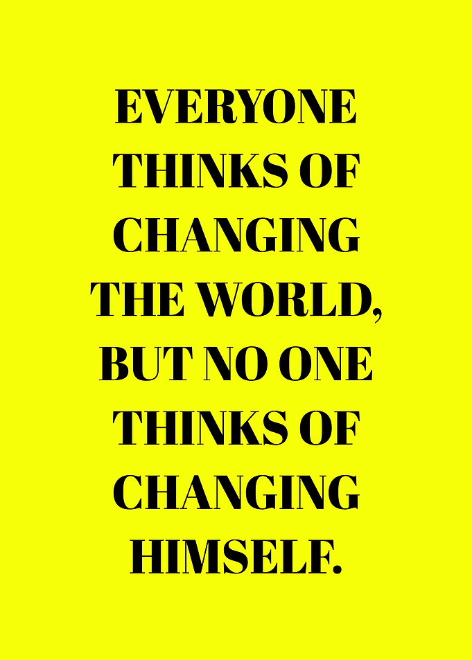 Inspirational Quote on Yellow Background