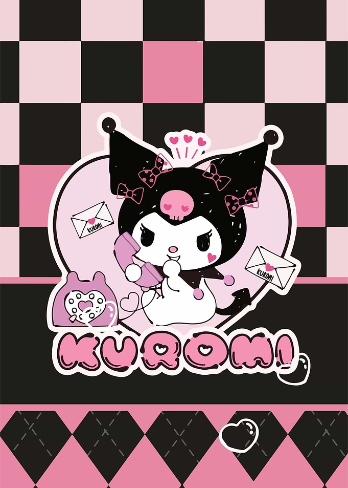 Kuromi on the Phone