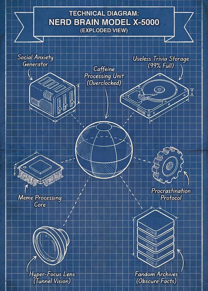Nerd Brain Model X-5000 Blueprint
